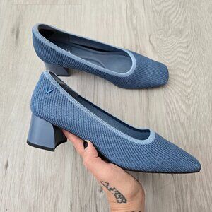 Vivaia | Melody Pro pastel blue square toe Office Siren block heel shoes WMS 9